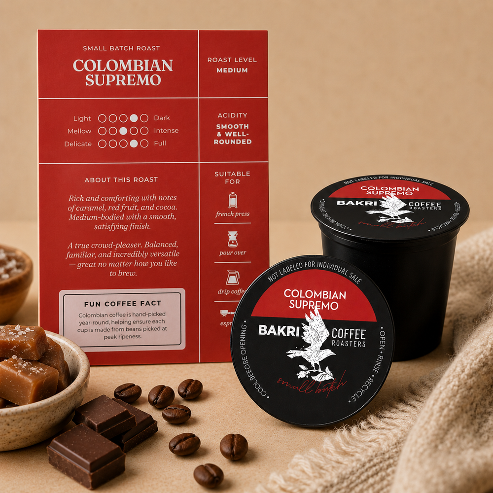 COLOMBIAN SUPREMO BAKRI CUPS