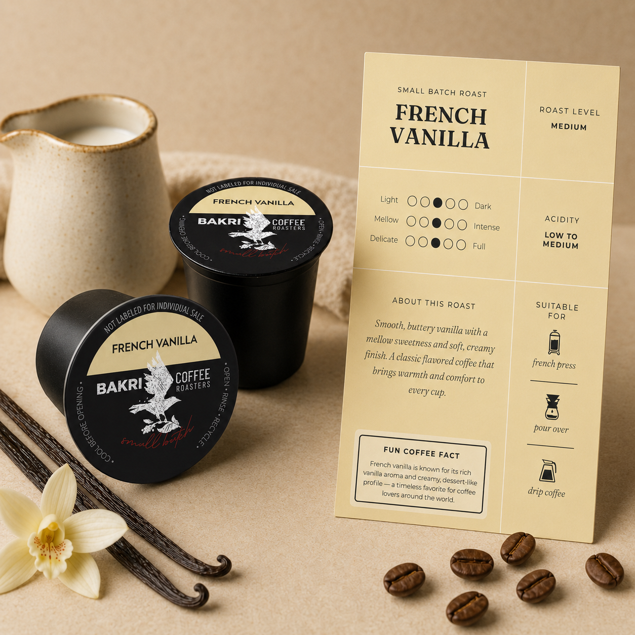 FRENCH VANILLA BAKRI CUPS